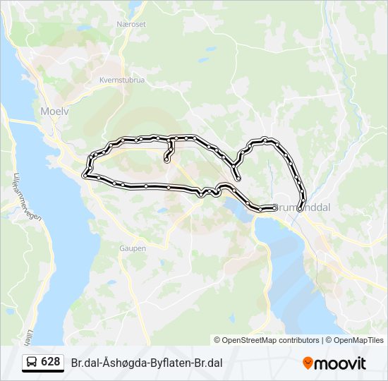 628 Bus Line Map