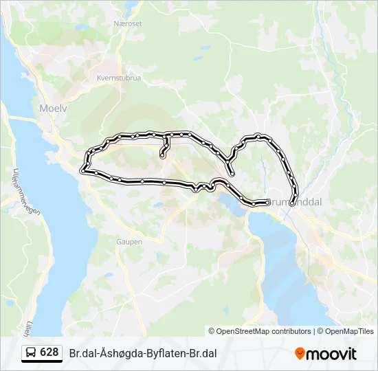 628 Bus Line Map