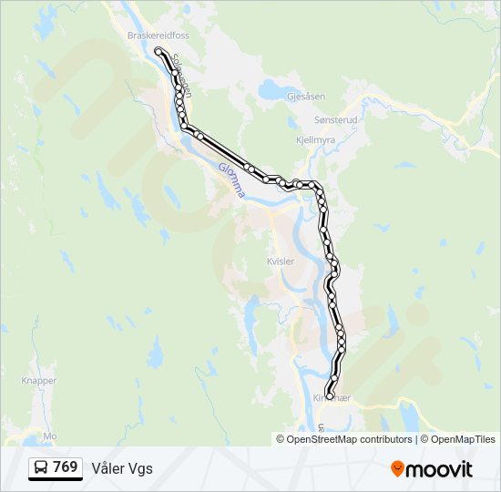 769 Bus Line Map