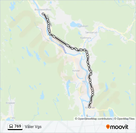 769 Bus Line Map
