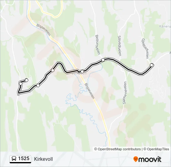 1525 Bus Line Map