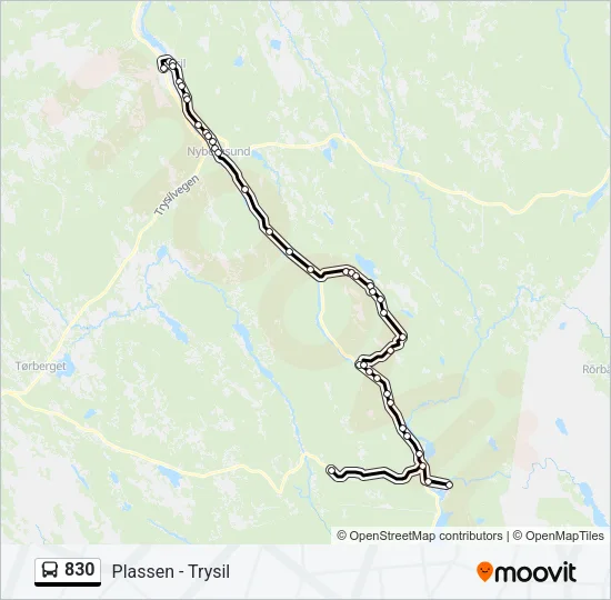 830 buss Linjekart