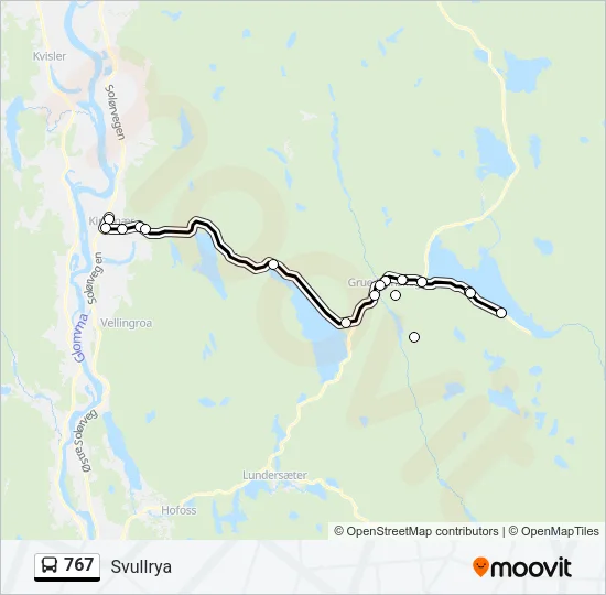 767 Bus Line Map