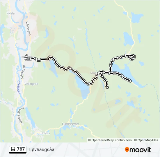 767 Bus Line Map