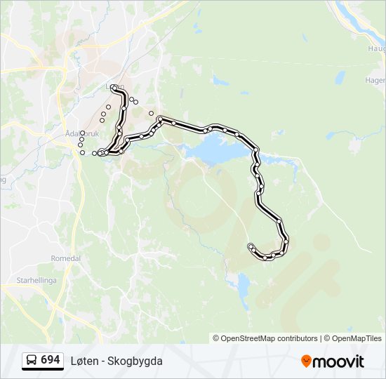 694 bus Line Map