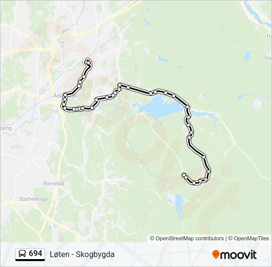 694 Bus Line Map