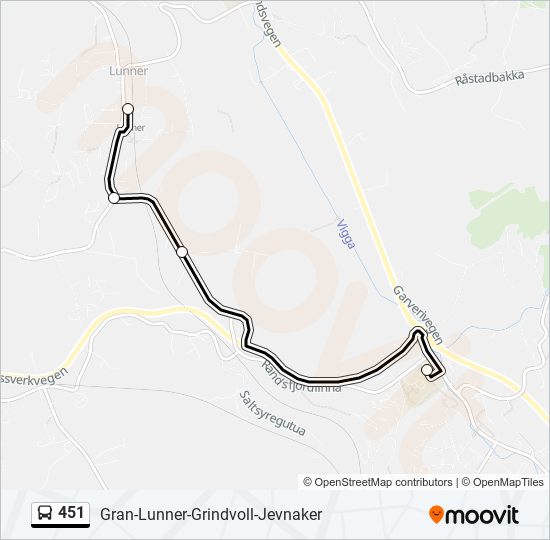 451 bus Line Map