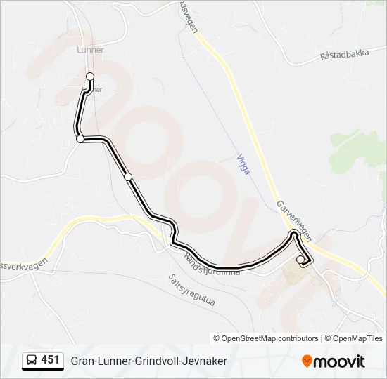 451 Bus Line Map