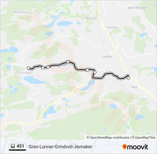 451 bus Line Map