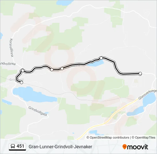 451 Bus Line Map