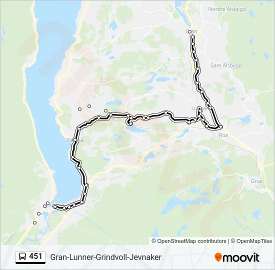 451 Bus Line Map