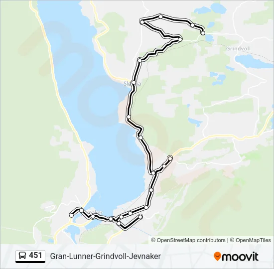 451 Bus Line Map