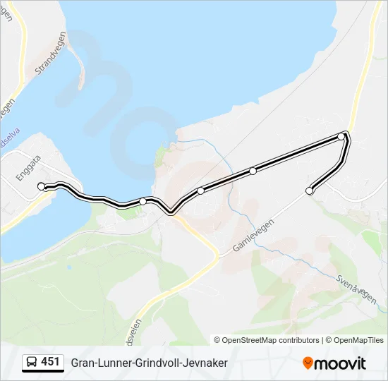 451 Bus Line Map