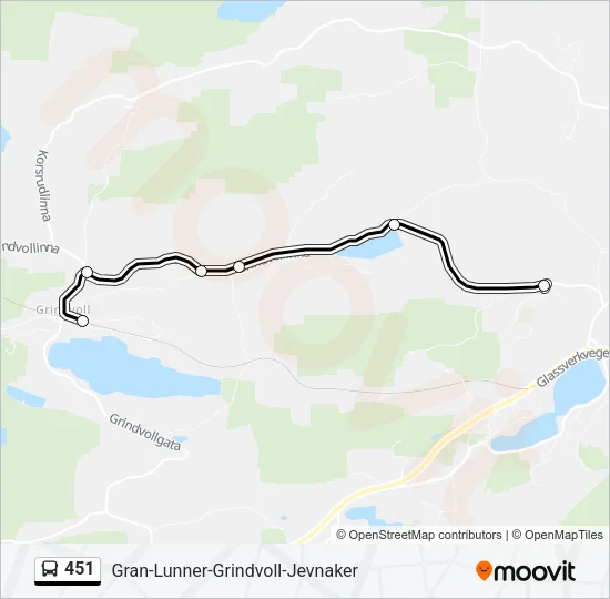 451 Bus Line Map