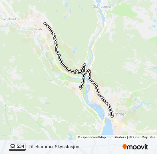 534 bus Line Map