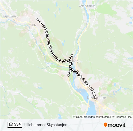 534 Bus Line Map