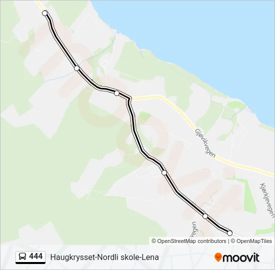 444 Bus Line Map