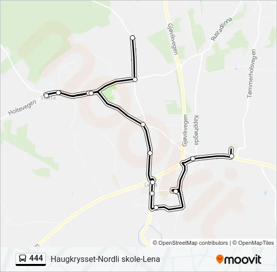 444 Bus Line Map