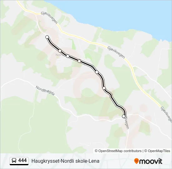 444 Bus Line Map
