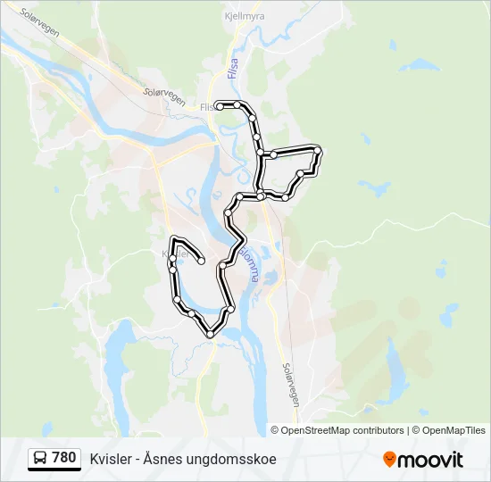 780 Bus Line Map