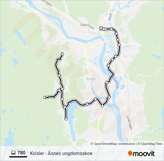 780 Bus Line Map