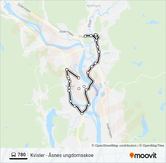 780 Bus Line Map