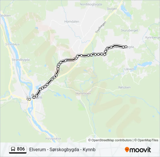 806 Bus Line Map