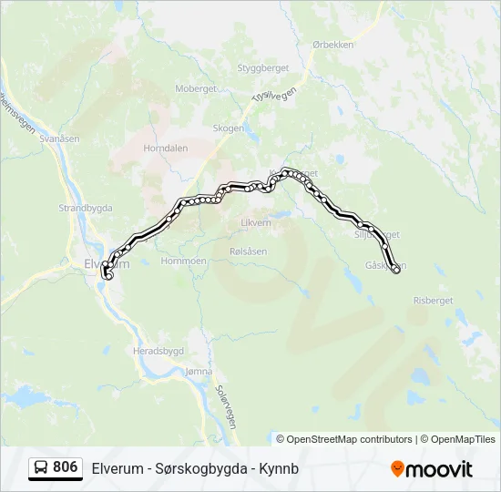 806 Bus Line Map