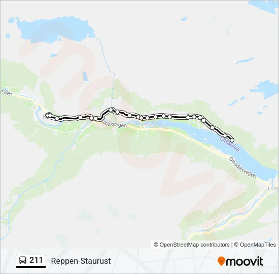 211 Bus Line Map