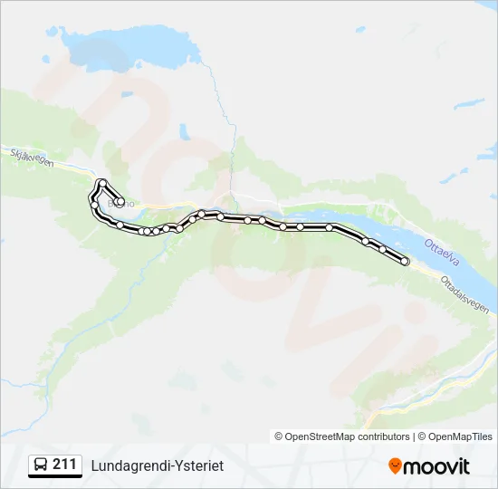 211 Bus Line Map