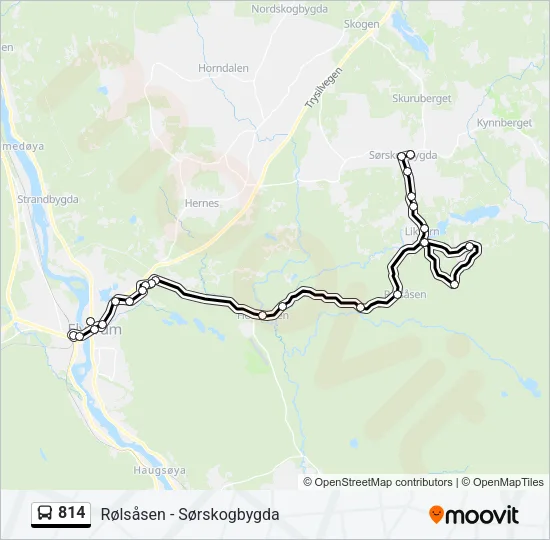 814 Bus Line Map