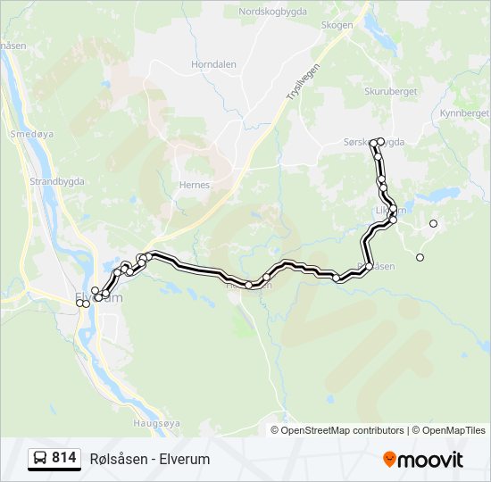 814 bus Line Map