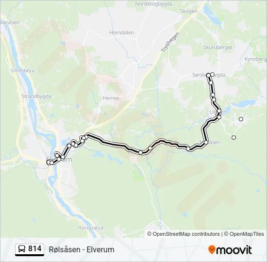 814 Bus Line Map