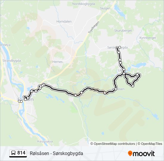 814 bus Line Map