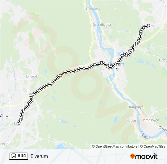804 Bus Line Map