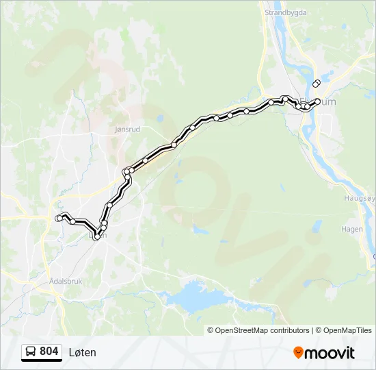804 Bus Line Map