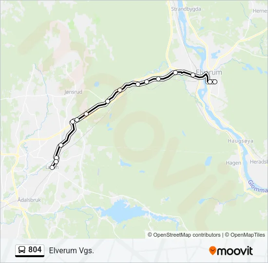804 Bus Line Map