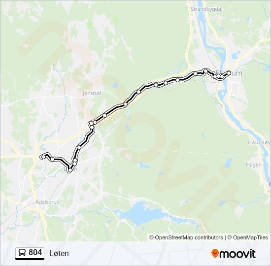 804 bus Line Map