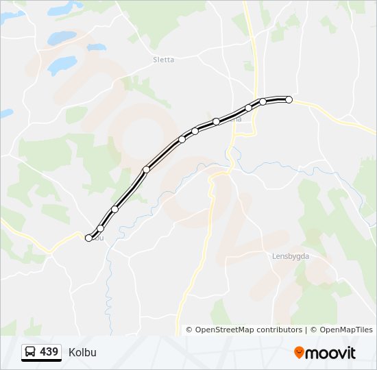 439 bus Line Map