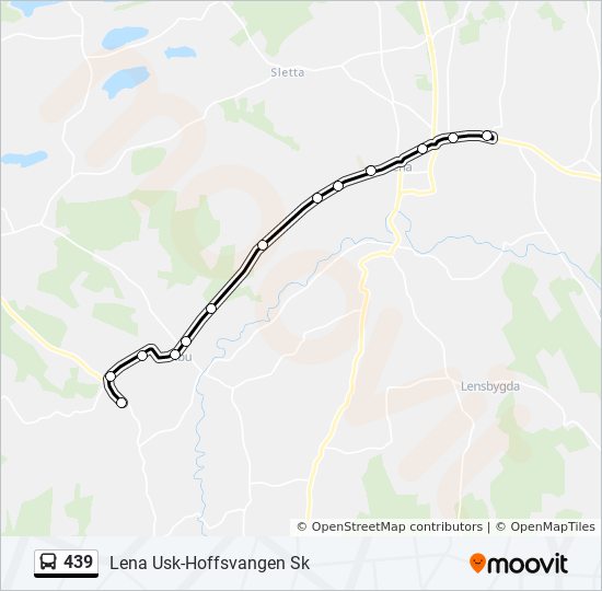 439 bus Line Map