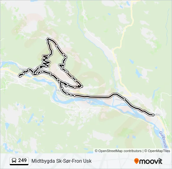249 Bus Line Map