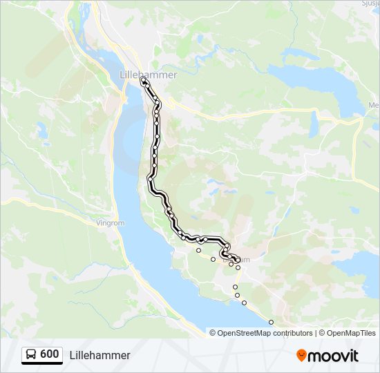 600 bus Line Map