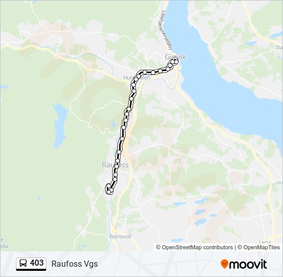 403 bus Line Map