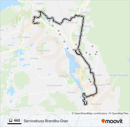 460 Bus Line Map