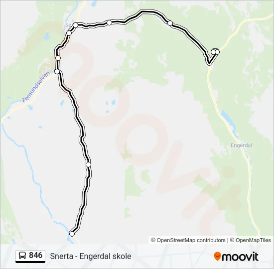 846 Bus Line Map