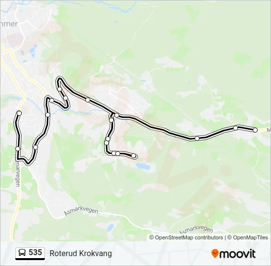 535 Bus Line Map