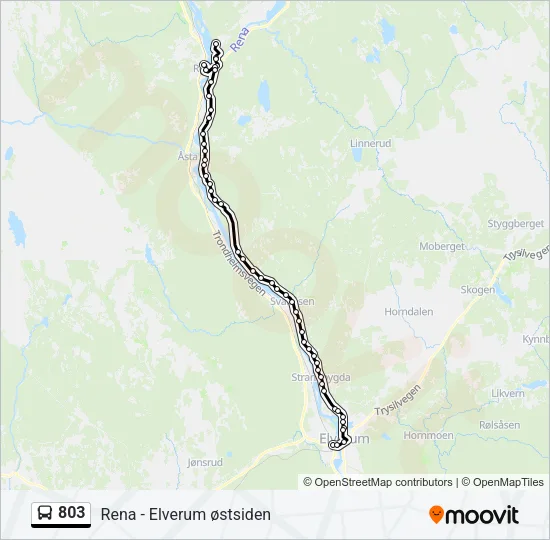 803 Bus Line Map