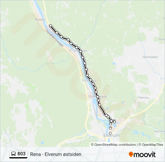 803 Bus Line Map