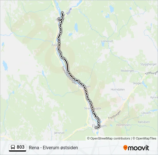 803 Bus Line Map