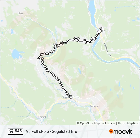 545 Bus Line Map